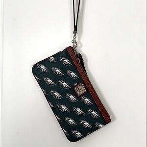 Dooney & Bourke Green & Brown Philadelphia Eagles Wristlet